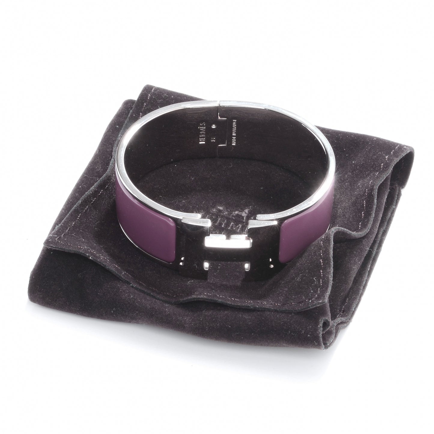 Enamel Clic Clac H Bracelet Wide PM Purple