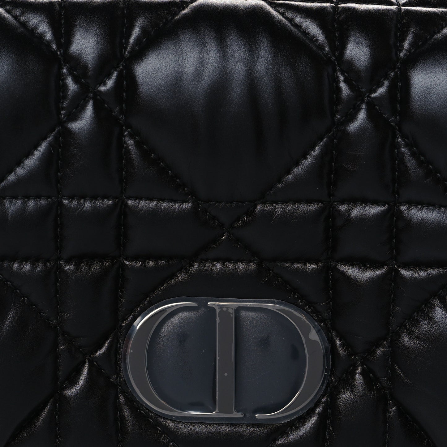Calfskin Macrocannage Mini Caro Bag Black