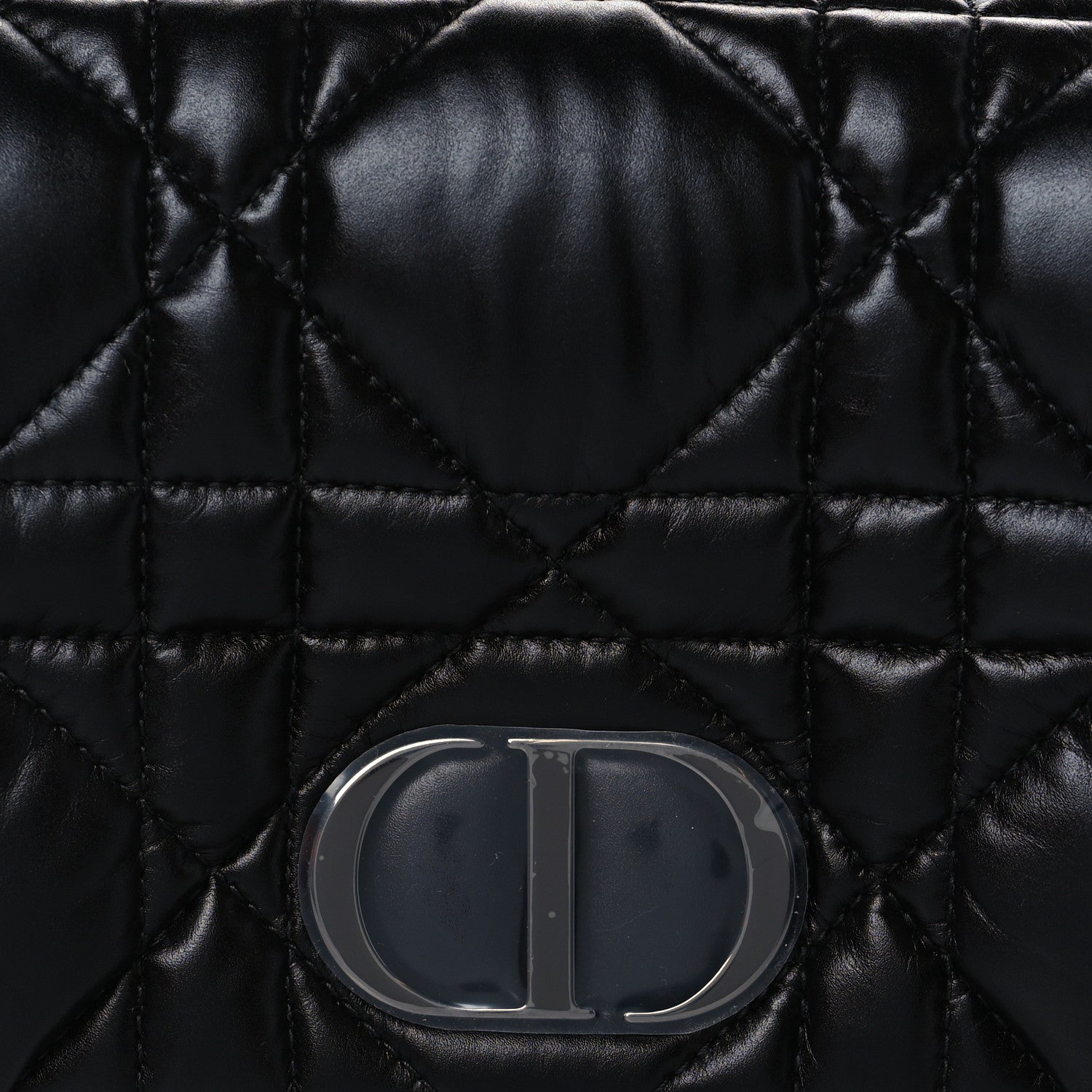 Christian Dior Calfskin Macrocannage Mini Caro Bag Black 7 of 9