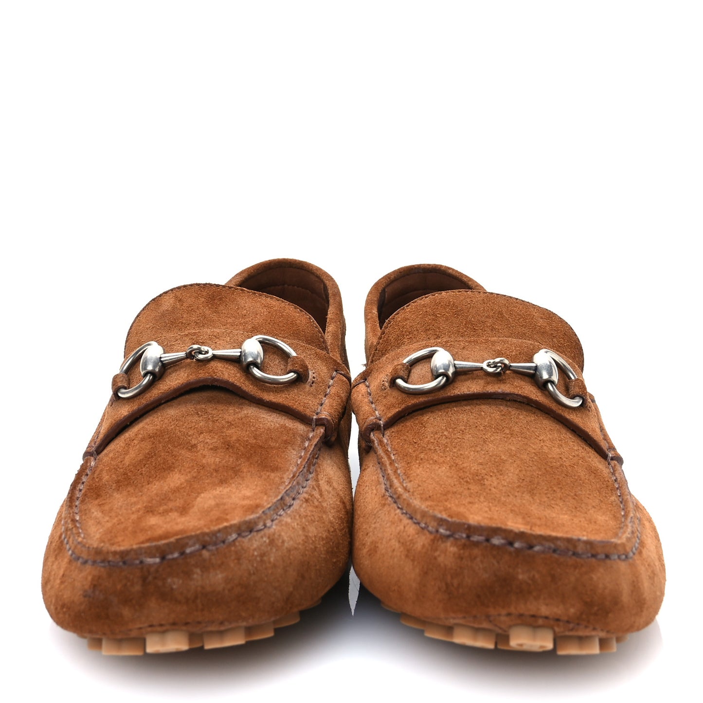 Suede Mens Horsebit Driver Loafers 9.5 Brown