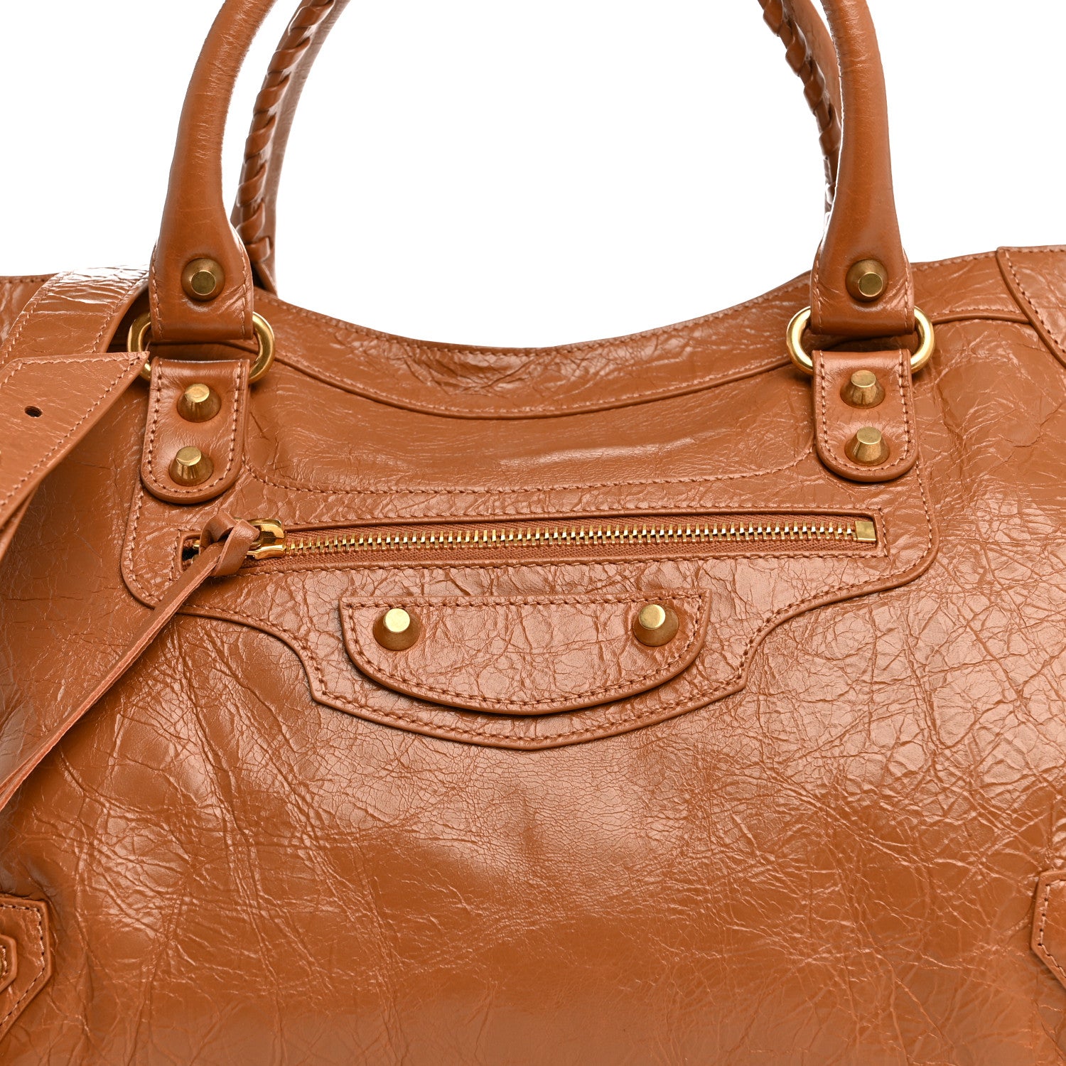 Balenciaga Agneau Arena Gold Hardware Medium Le City Camel 8 of 10