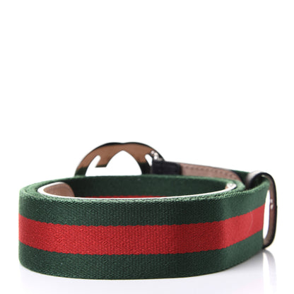 Gucci Calfskin Web Interlocking G Belt 100 40 Black 2 of 6