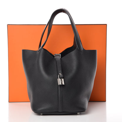 Hermes Taurillon Clemence Picotin Lock 22 MM Black 12 of 12