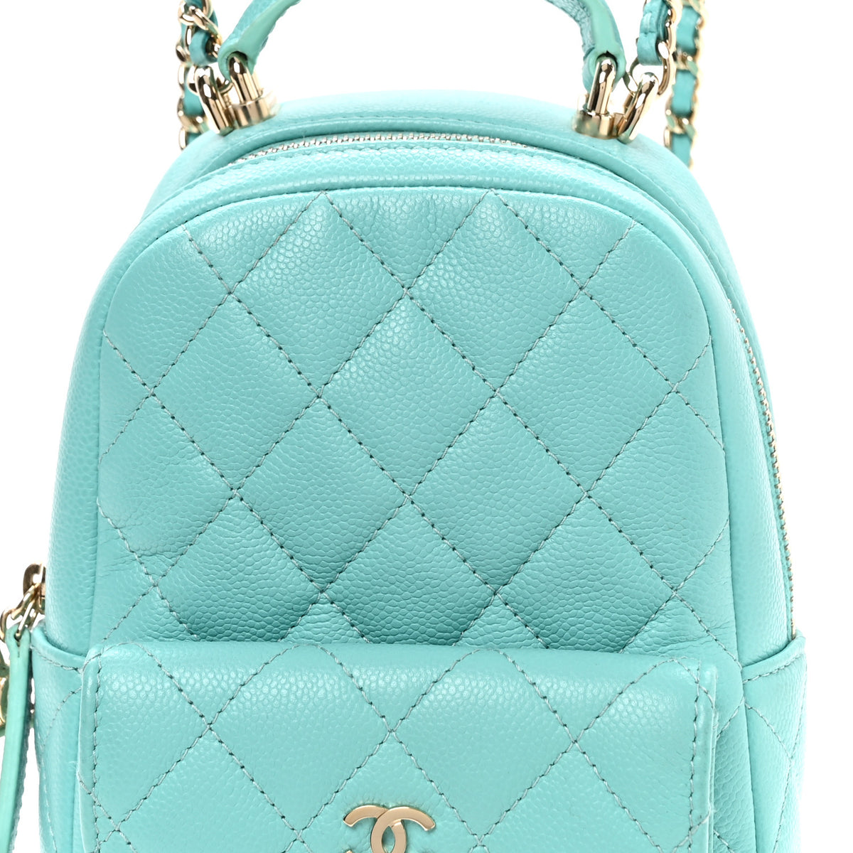 Caviar Quilted CC Mini Classic Backpack Blue