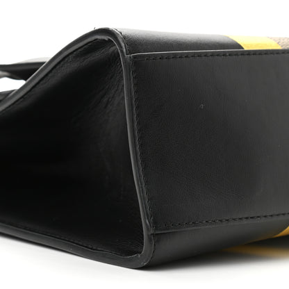 Gucci Calfskin GG Supreme Monogram Medium Padlock Shoulder Bag Black Gold 9 of 12