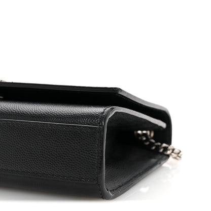 Saint Laurent Grain De Poudre Small Monogram Kate Satchel Black 9 of 9