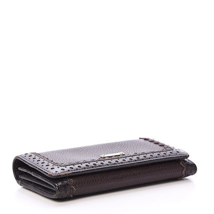 Burberry Grainy Calfskin Continental Wallet Dark Brown 3 of 17