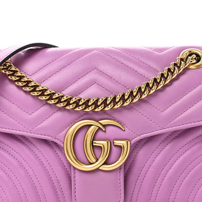 Gucci Calfskin Matelasse Small GG Marmont Shoulder Bag Candy Mousse 8 of 10
