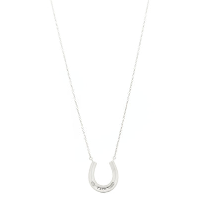 Tiffany Sterling Silver 1837 Horseshoe Pendant Necklace 1 of 5