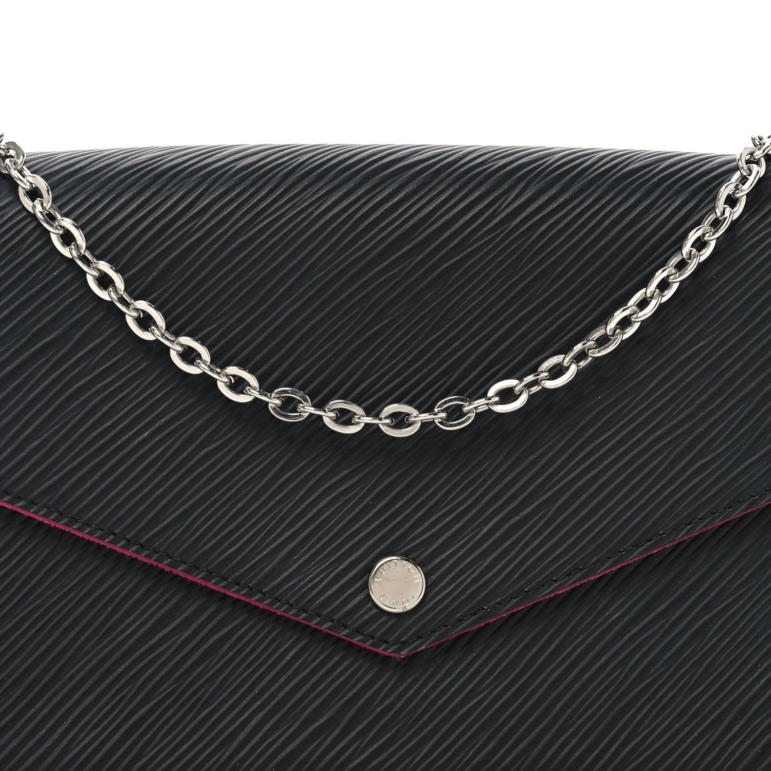 Louis Vuitton Epi Pochette Felicie Black Hot Pink 7 of 10