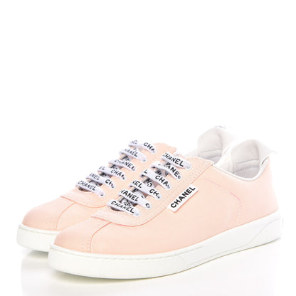 Chanel Canvas Womens Sneakers 37 Light Pink 3 of 10