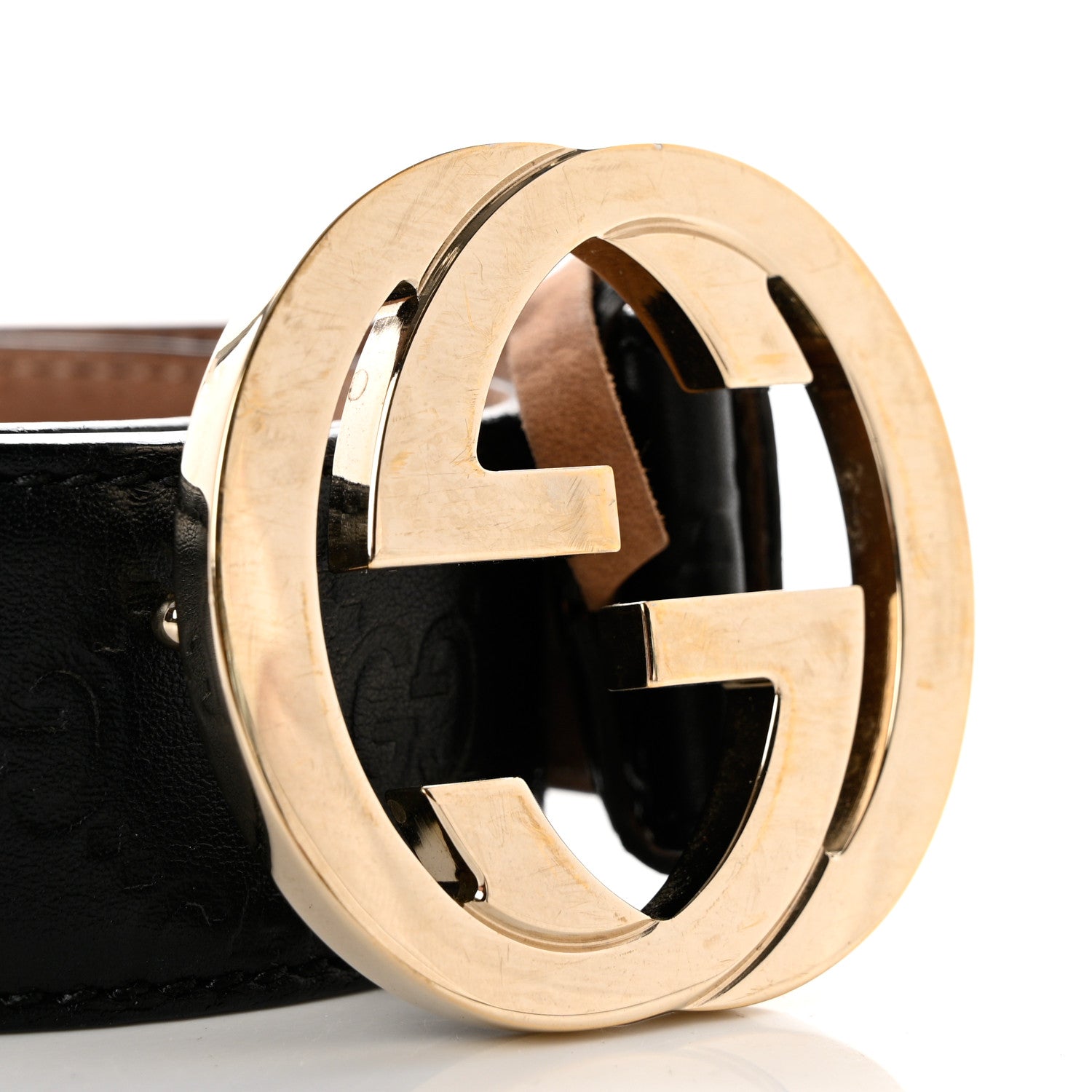 Gucci Guccissima Interlocking G 40mm Belt 80 32 Black 3 of 7