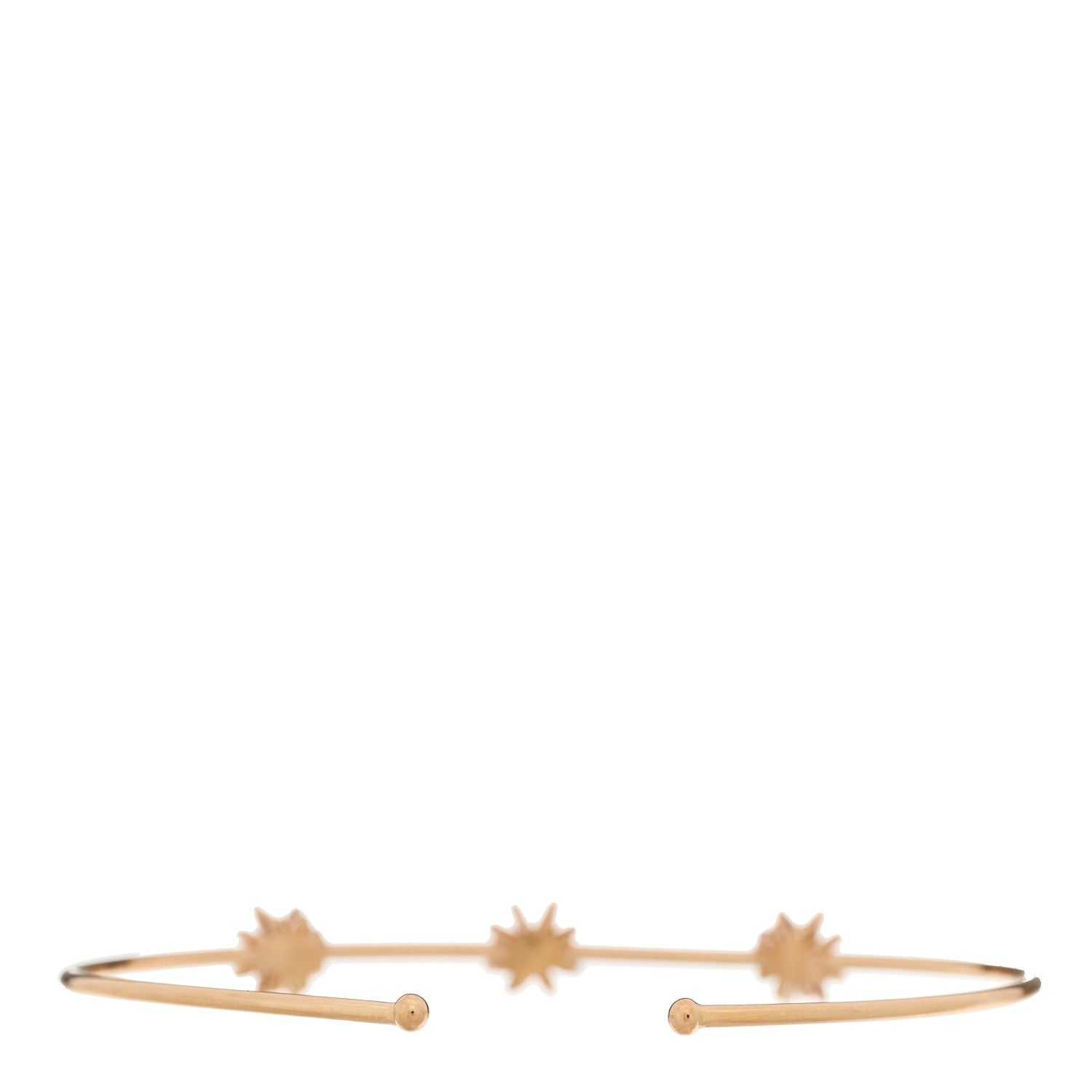 Suzanne Kalan 18K Rose Gold Diamond Starburst Cuff Bracelet 2 of 3