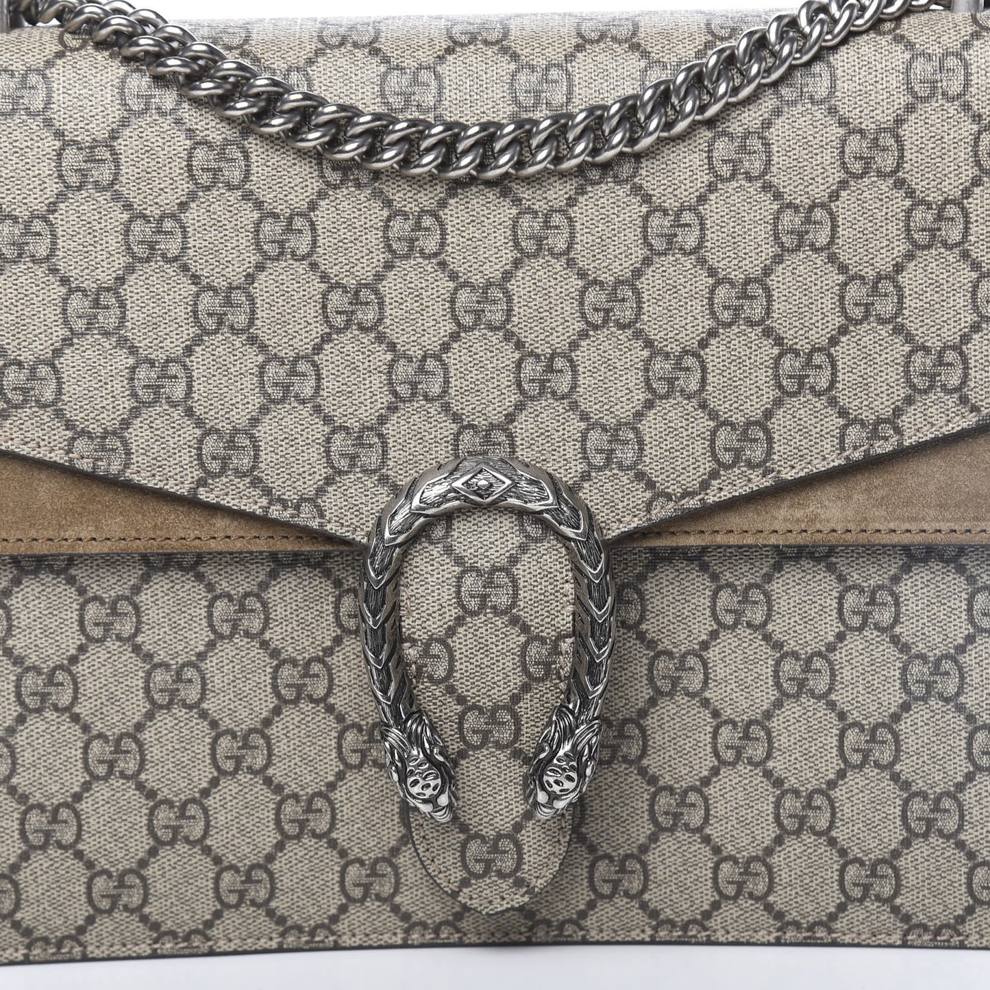 GG Supreme Monogram Medium Dionysus Shoulder Bag Taupe