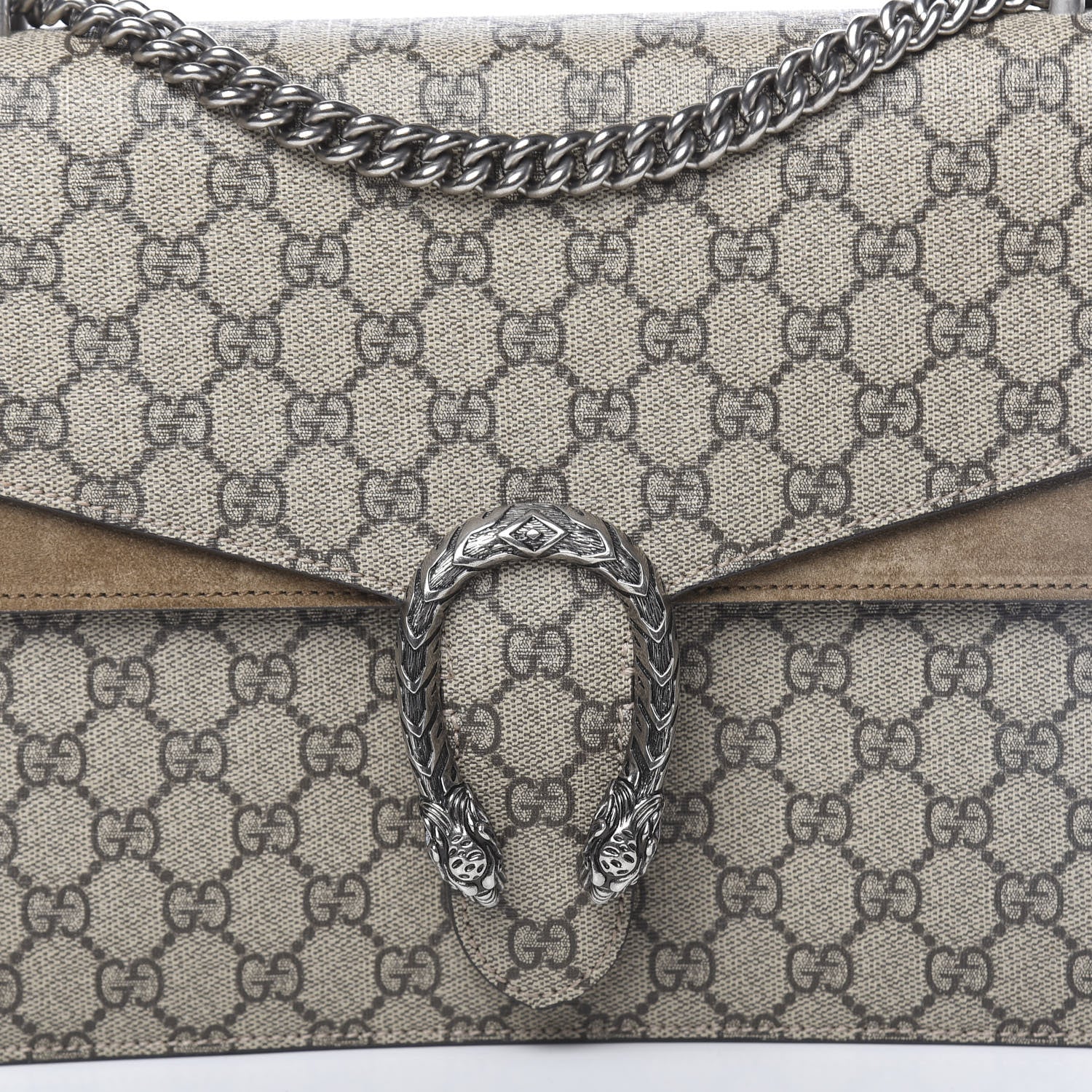 Gucci GG Supreme Monogram Medium Dionysus Shoulder Bag Taupe 8 of 13
