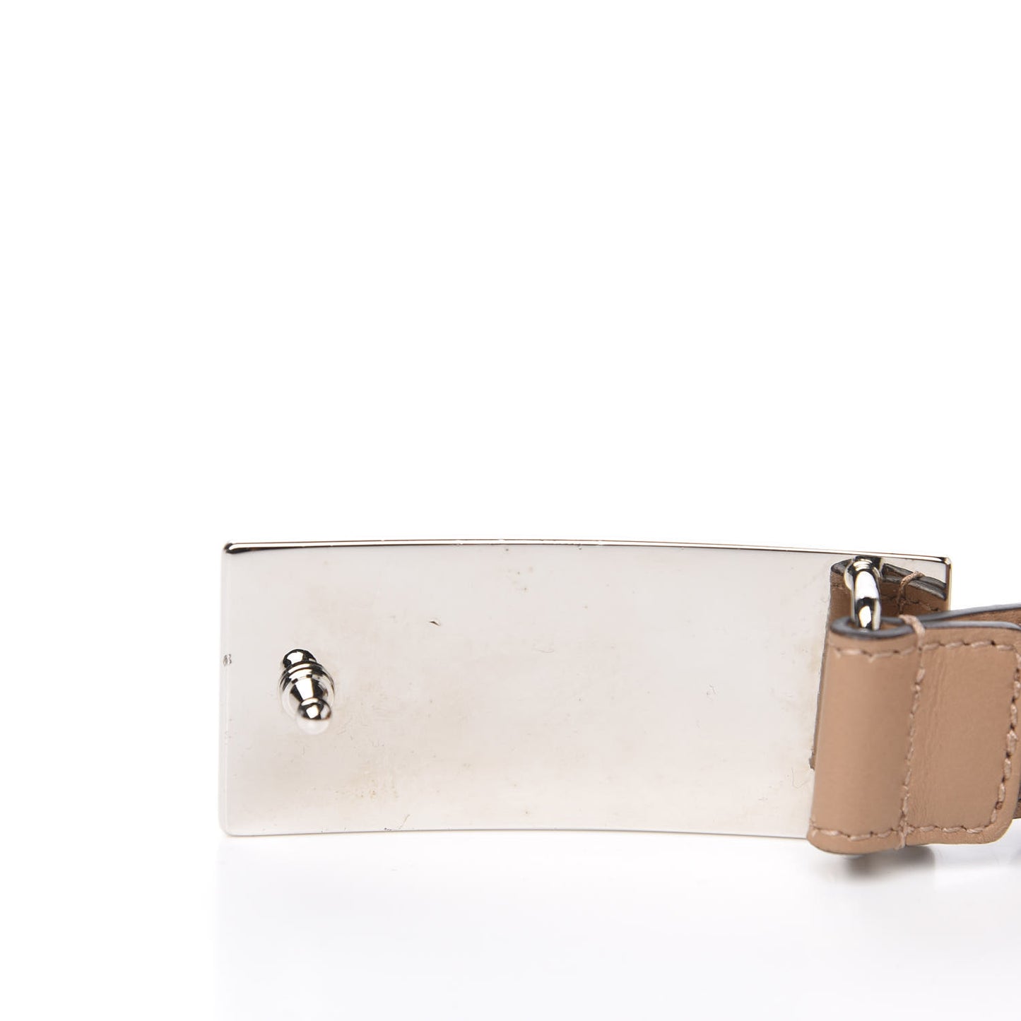 Calfskin Horsebit Crystal Belt 90 36 Beige