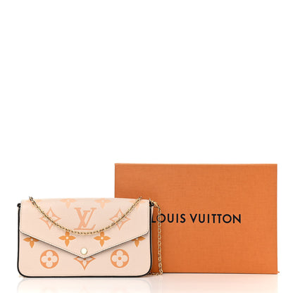 Louis Vuitton Empreinte Monogram Giant By The Pool Felicie Pochette Chain Wallet Cream Saffron 12 of 12
