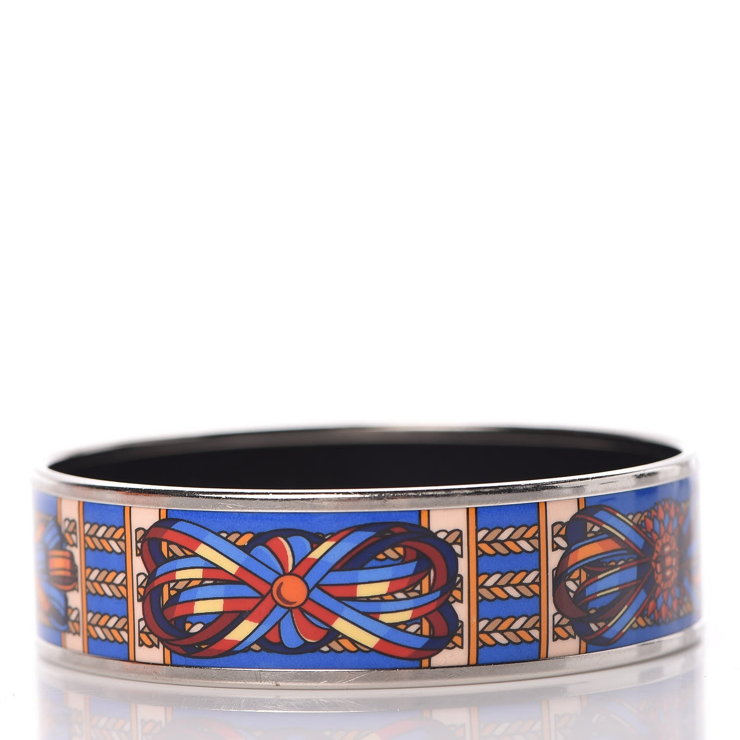 Hermes Enamel Printed Wide Rubans du Cheval Bracelet 65 3 of 6