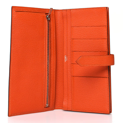Hermes Chevre Mysore Bearn Gusset Wallet Feu 5 of 13