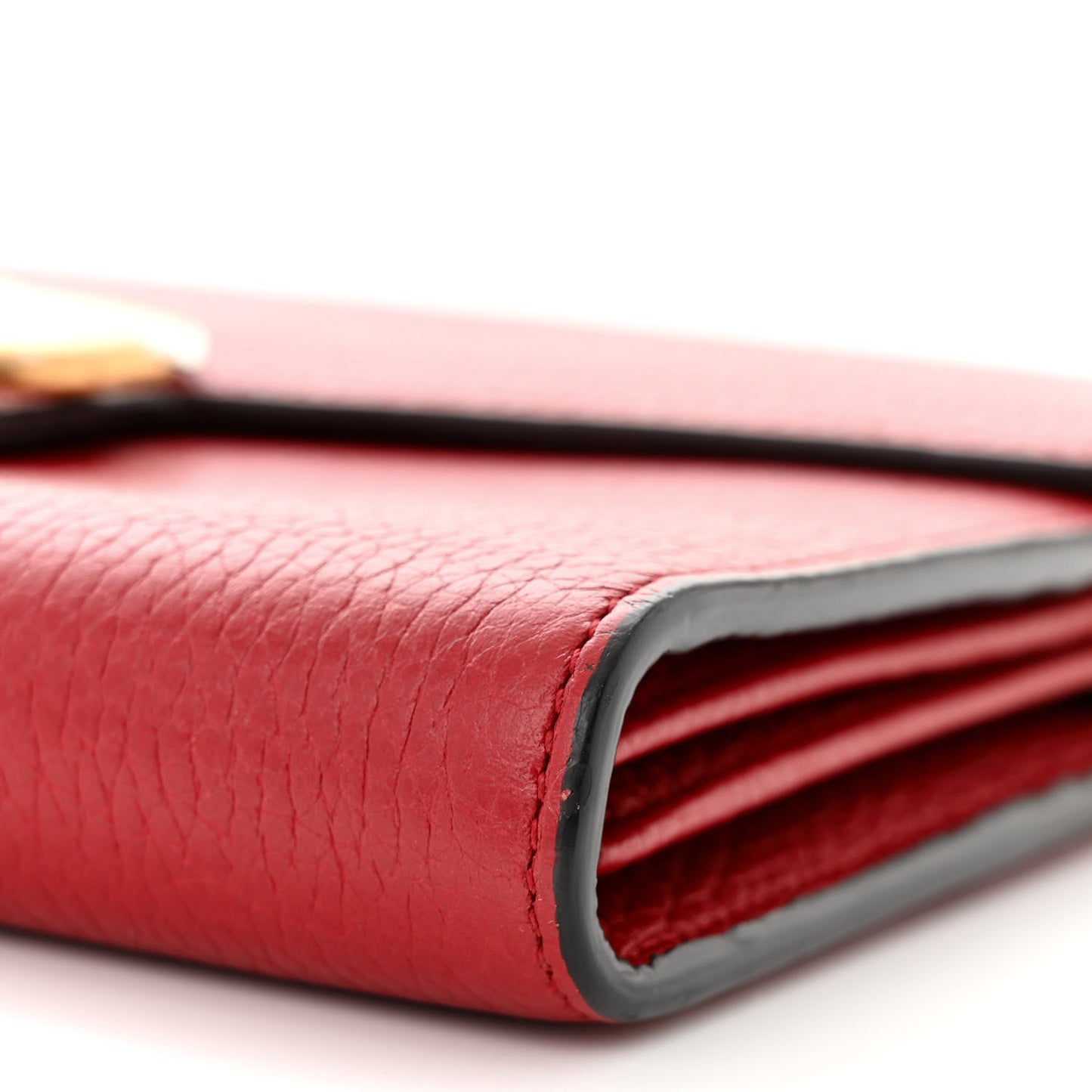 Calfskin GG Marmont Chain Wallet Vulcanic Red