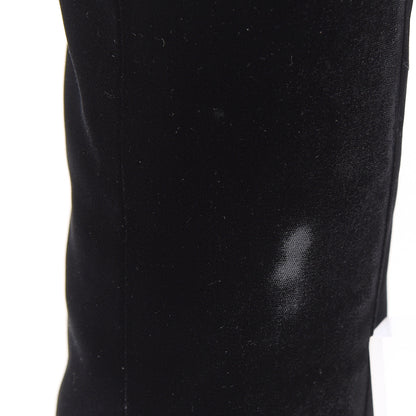 Saint Laurent Velvet Niki 105 Thigh High Boots 38.5 Black 8 of 9