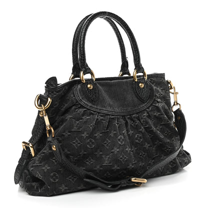 Louis Vuitton Denim Neo Cabby MM Black 3 of 11