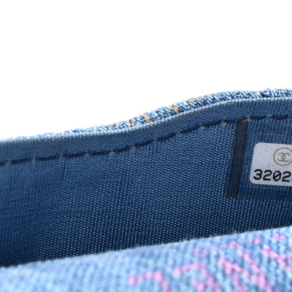 Chanel Denim Quilted Denim Mood Clutch With Chain Blue Multicolor 7 of 11