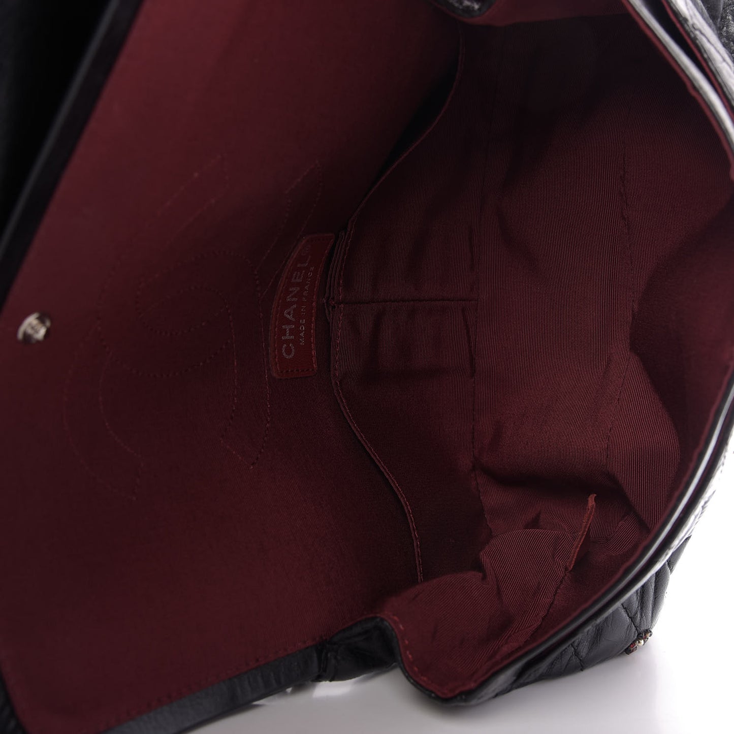 Aged Calfskin Crystal 2.55 Reissue 225 Flap Black