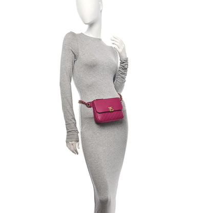 Chanel Calfskin Quilted Waist Bag With Coin Purse Fuchsia 2 of 11