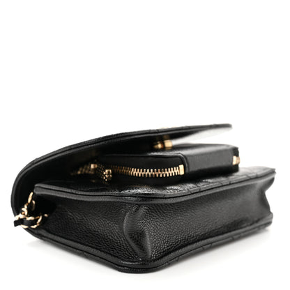 Chanel Caviar Quilted Business Affinity Clutch With Chain Black 4 of 12
