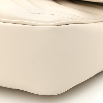 Gucci Calfskin Matelasse Super Mini GG Marmont Shoulder Bag White 10 of 11