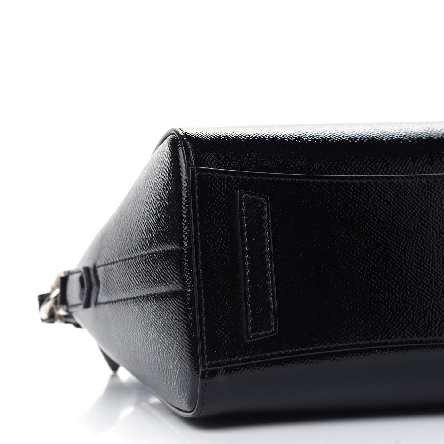 Textured Patent Calfskin Mini Antigona Black