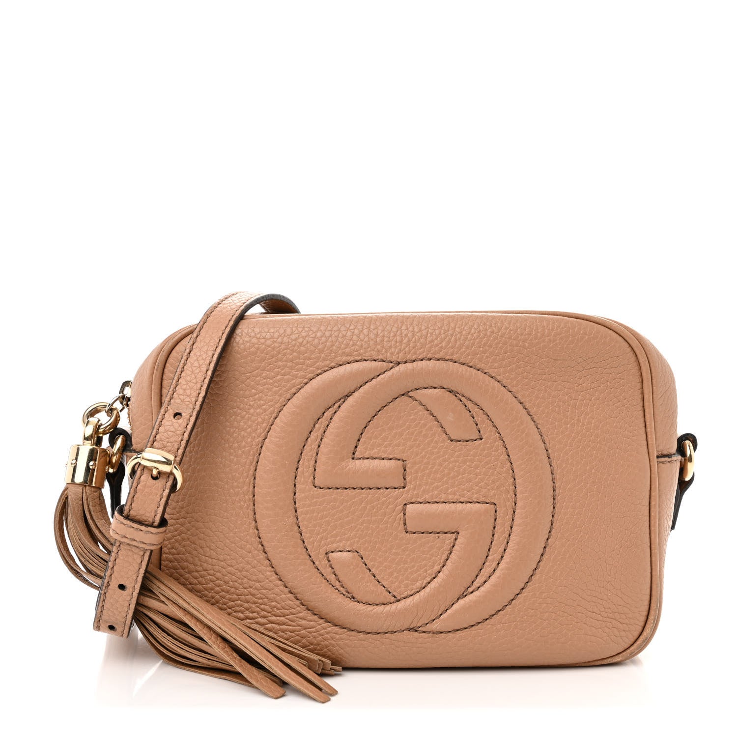 Gucci Pebbled Calfskin Small Soho Disco Bag Camelia 1 of 16