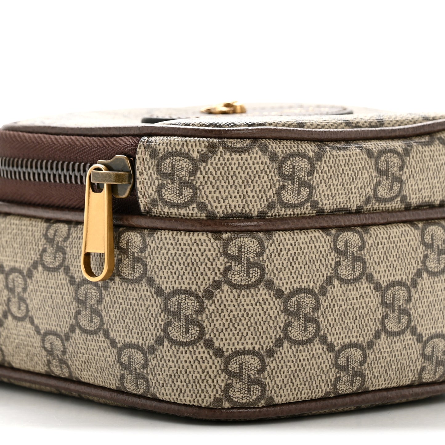 GG Supreme Monogram Mini Neo Vintage Double Zip Messenger Bag Beige New Acero Crop