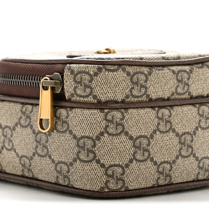 Gucci GG Supreme Monogram Mini Neo Vintage Double Zip Messenger Bag Beige New Acero Crop 9 of 11