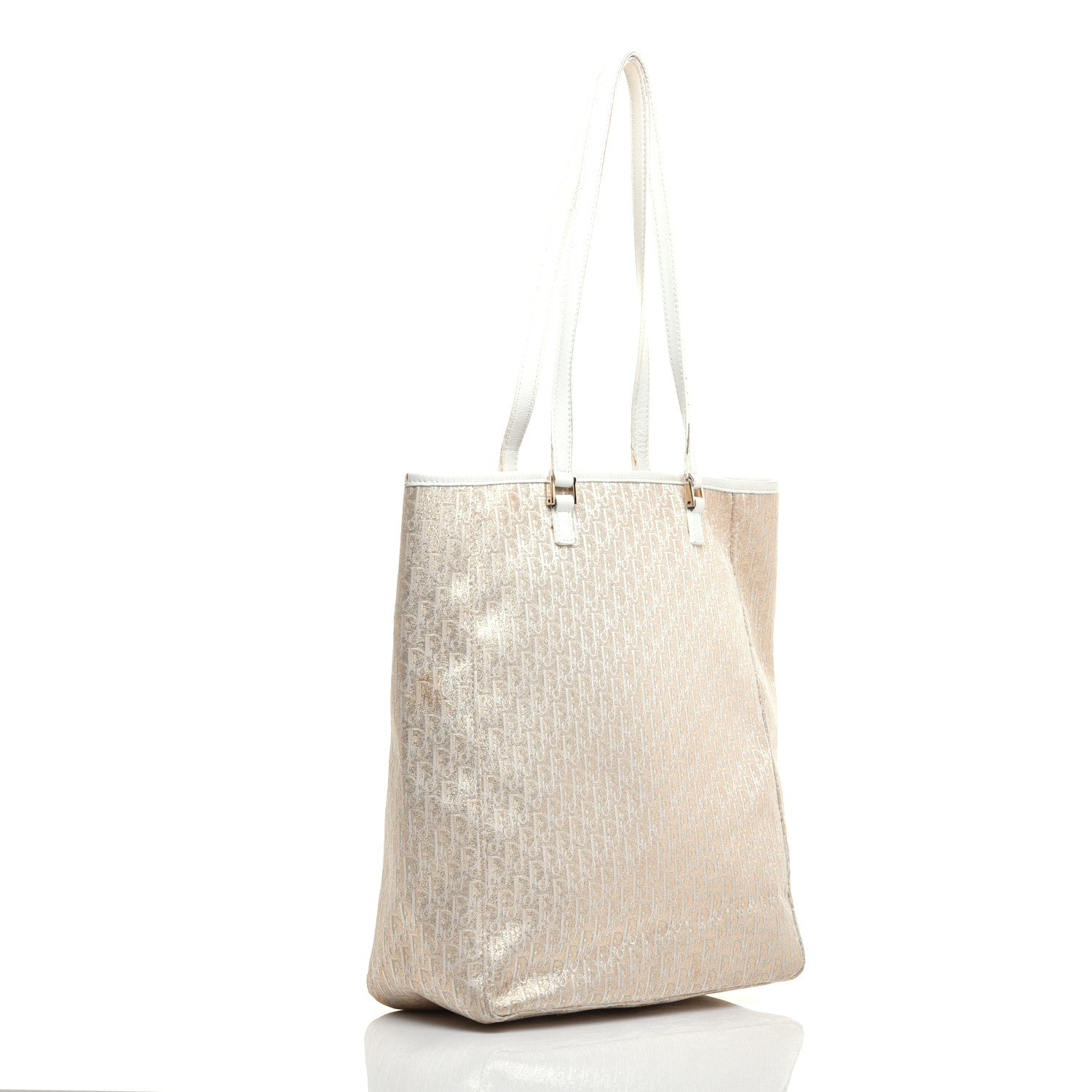 Christian Dior Monogram Tote White 3 of 12