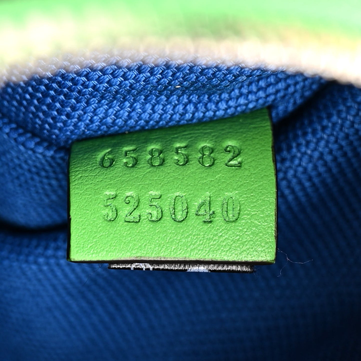 Calfskin GG Tennis Bi-Color Embossed Belt Bag Joy Green Joy Blue