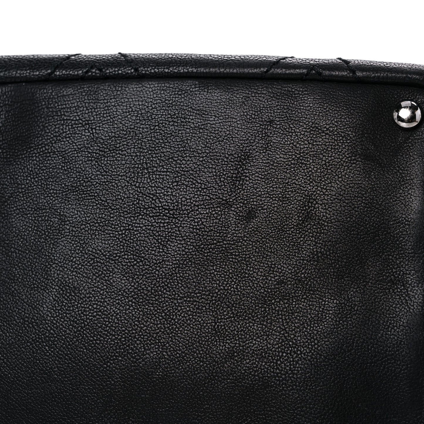 Calfskin Small Diamond Stitch Tote Black