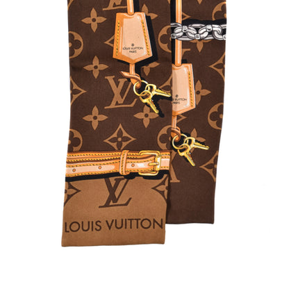 Louis Vuitton Silk Monogram Confidential Bandeau Brown 2 of 3