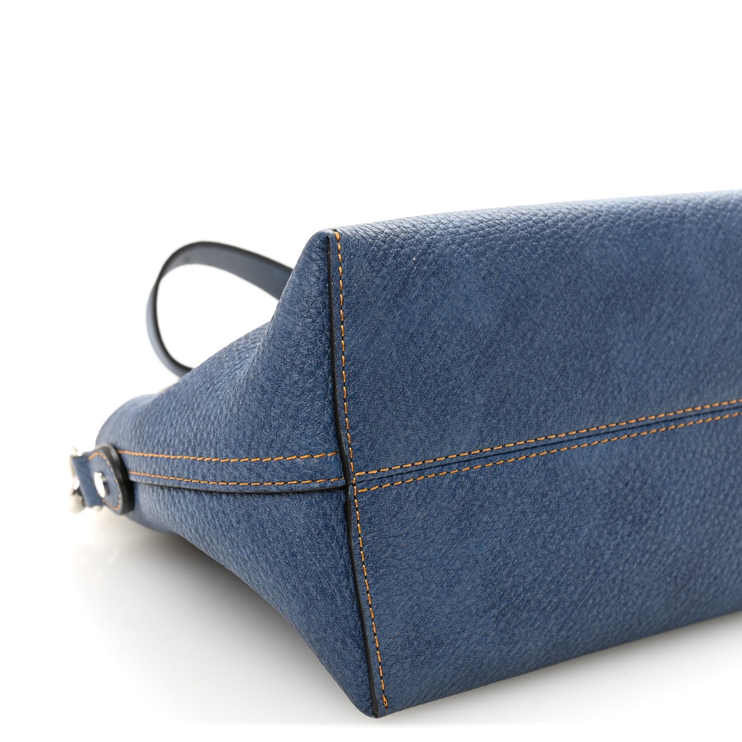 Fendi Cuoio Romano Selleria Denim Effect Medium By The Way Soft Boston Bag Blue 8 of 9