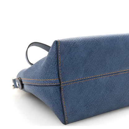 Fendi Cuoio Romano Selleria Denim Effect Medium By The Way Soft Boston Bag Blue 8 of 9