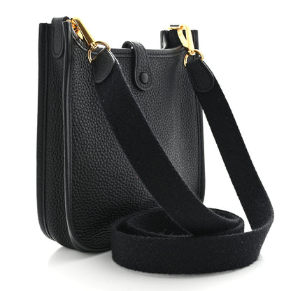 Hermes Taurillon Clemence Evelyne TPM Black 3 of 11