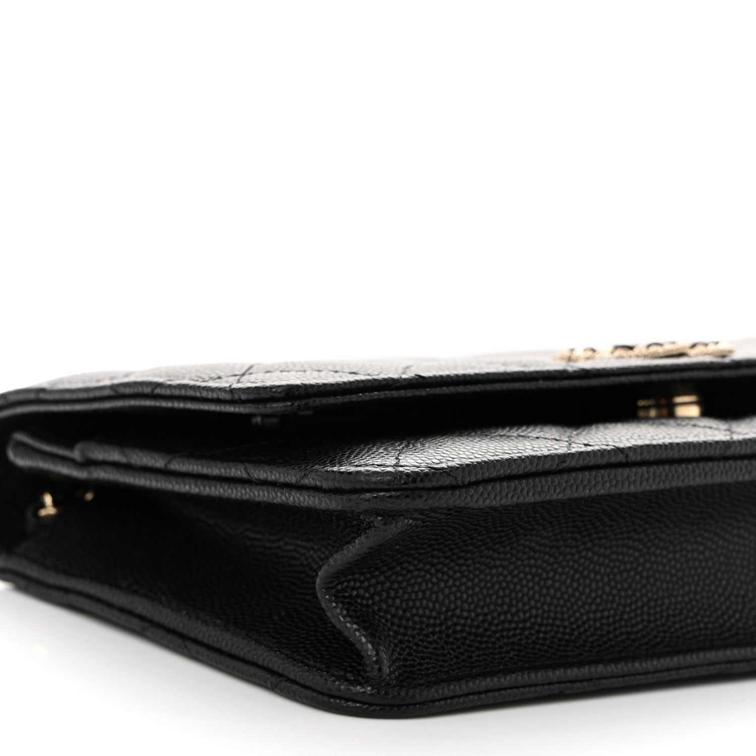 Chanel Caviar Quilted Crystal CC Wallet On Chain WOC Black 10 of 11
