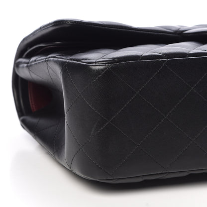 Chanel Lambskin Quilted Jumbo Double Flap Black 9 of 14