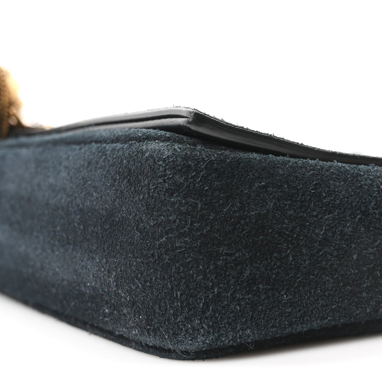 Suede Monogram Tassel Kate 99 Baguette Bag Black