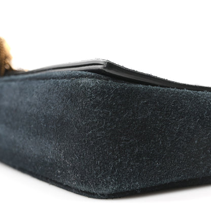 Saint Laurent Suede Monogram Tassel Kate 99 Baguette Bag Black 10 of 10