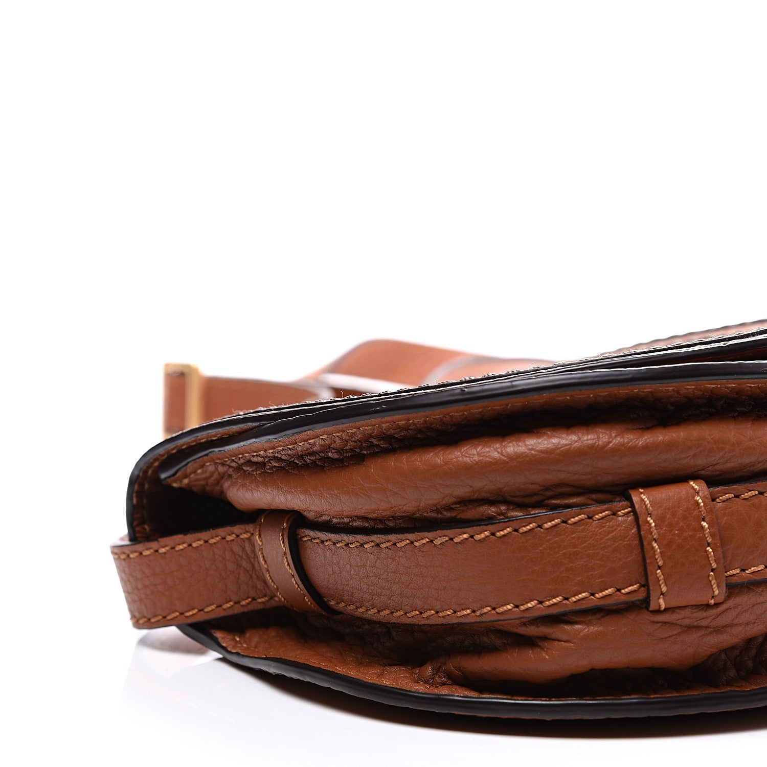 Chloe Calfskin Mini Marcie Round Crossbody Bag Tan 7 of 10