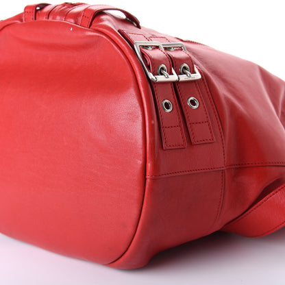 Saint Laurent Calfskin Medium Rider Bucket Bag Red 7 of 8