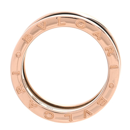 Bulgari 18K Rose Gold Black Ceramic B.Zero1 Two-Band Ring 56 7.5 6 of 6