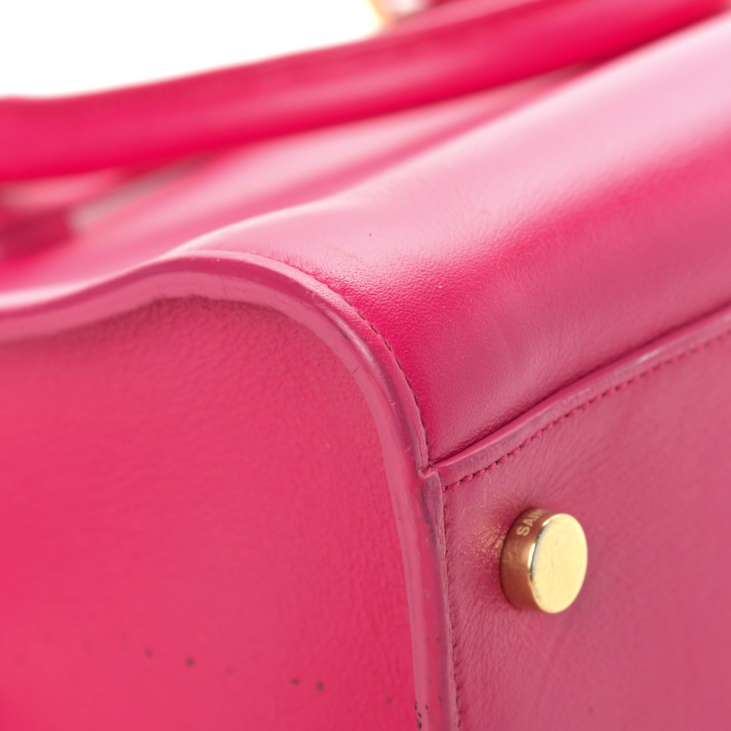 Calfskin Small Monogram Cabas Fuchsia